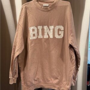 Anine Bing Pullover Sweatshirt in Dusty Mauve